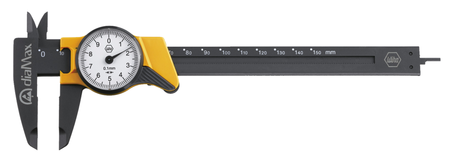 WIHA Klokschuifmaat DialMax  4112 aflezing 0,1mm 150mm in blister