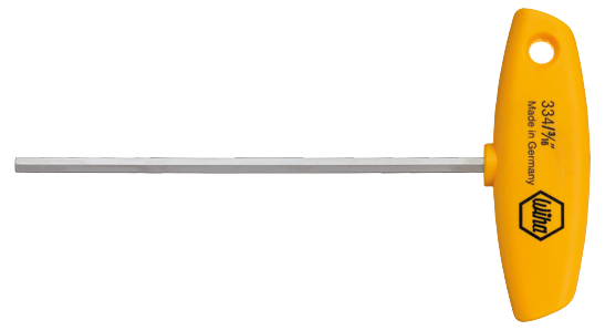 WIHA T-greep Inbussleutel 334 hoogglans vernikkeld Inch 5/32"