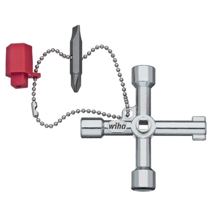WIHA Universele Schakelkastsleutel elektro als kruis 24667