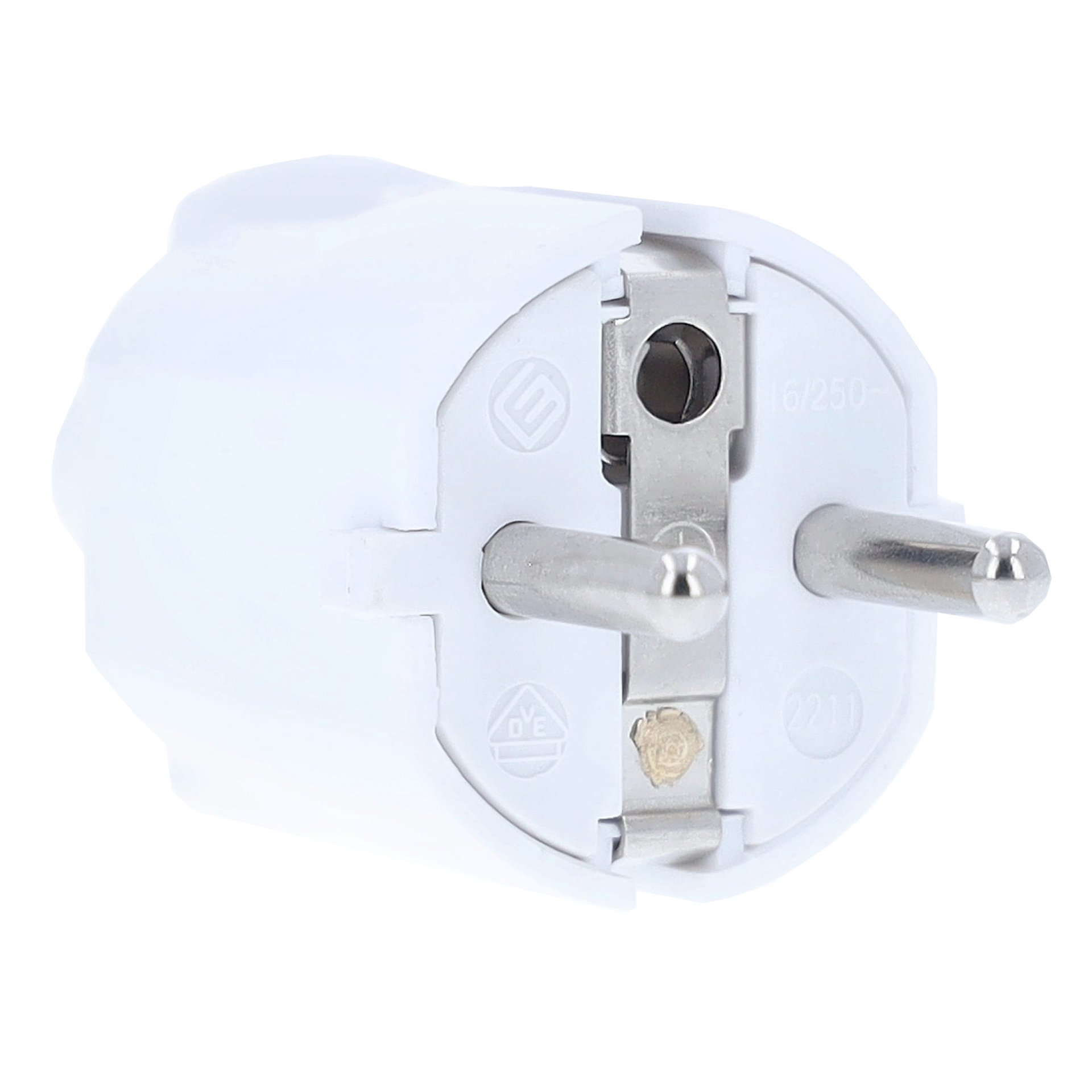 Schwabe Stekker Randaarde 230V/16A PVC Wit