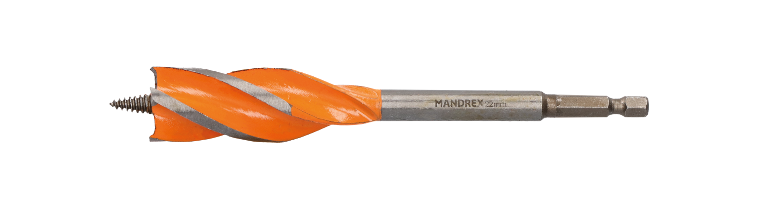 Mandrex Ultimate 4X PowerXbit Houtboor 4-snijder MWF16022B 22 x 160mm