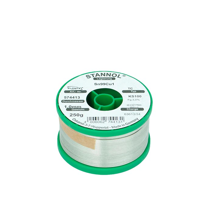 Stannol Flowtin KS100 Sn99Cu1 Ø 1,0mm 250g 574413
