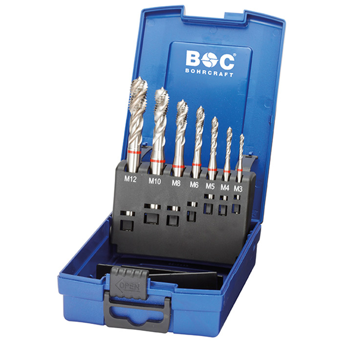 BC PP Machinetappenset Roodring HSS-E MGB 7S-K vorm C RSP40° M3-M12, 7-delig