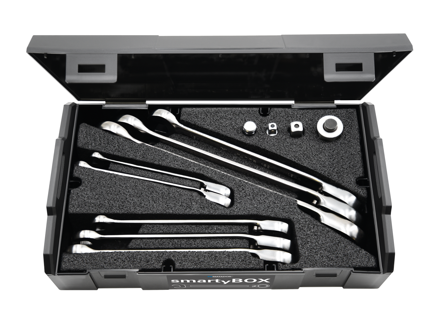 Matador SmartyBox S3 Ringsteeksleutelset met Ratel 7-19mm, 12-delig