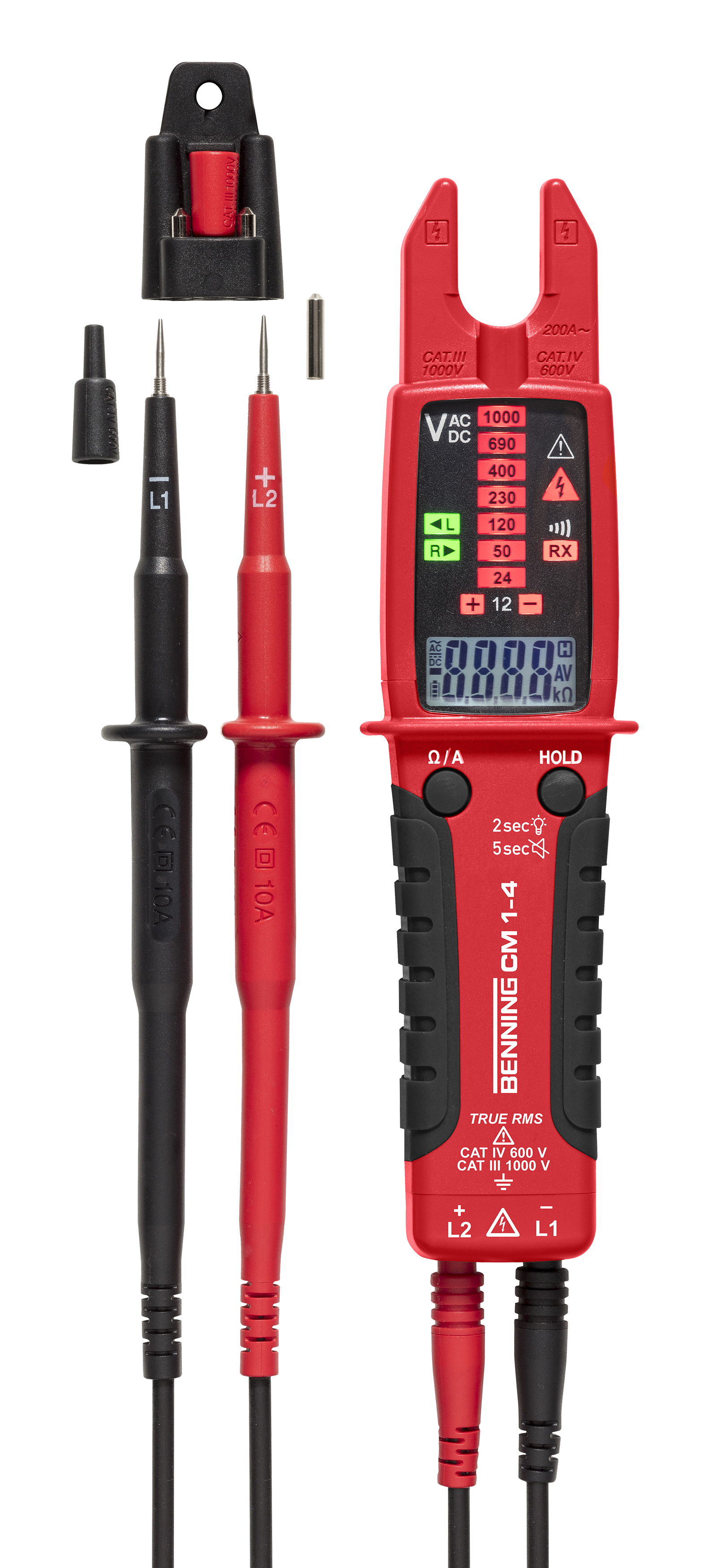 BENNING CM 1-4 Open Stroomtang-Multimeter TRUE RMS