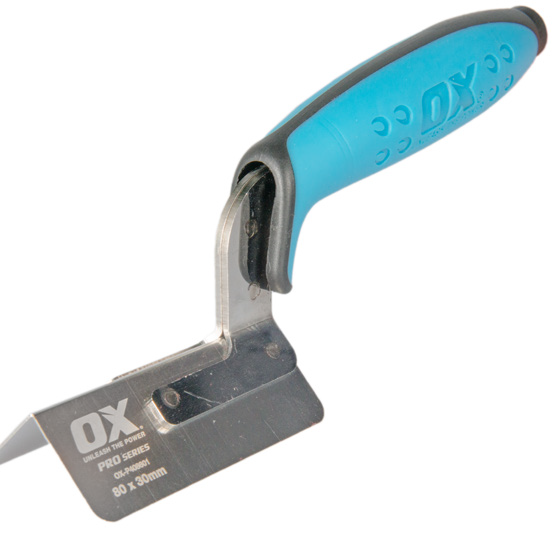 OX Pro RVS Buitenhoektroffel Scherp Duragrip 80x30mm