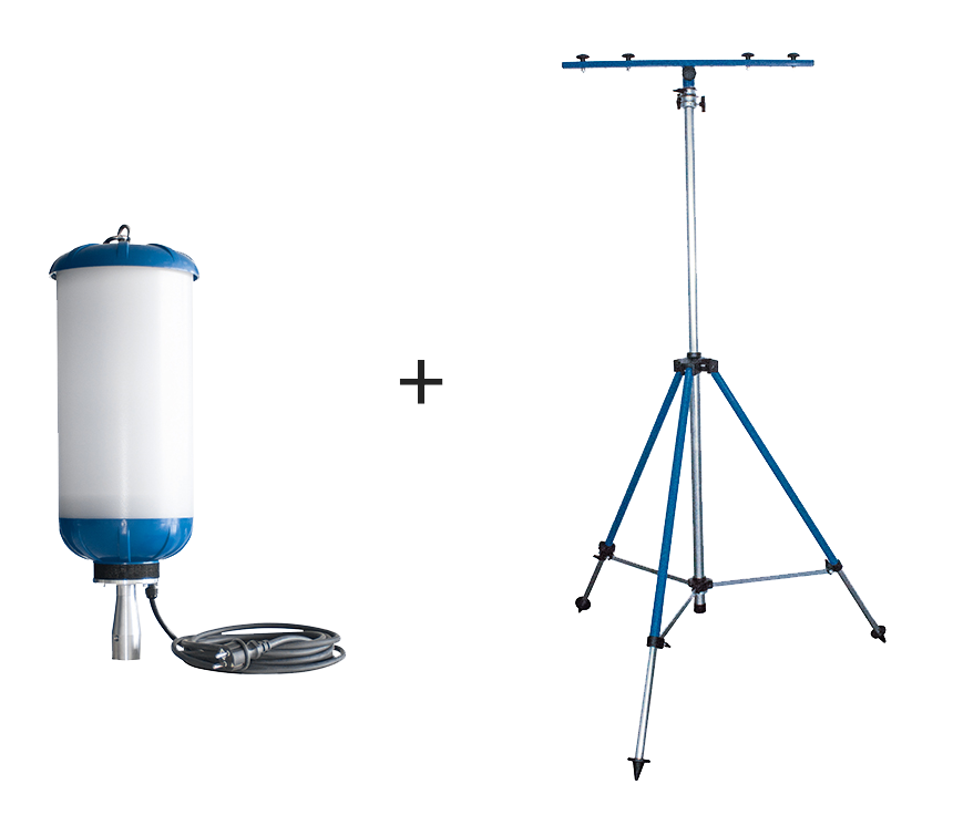 Schwabe EnergyTube XL LED Bouwlamp IP44 200W op XXL Statief met Kabel H07RN-F 3x1.5 7m