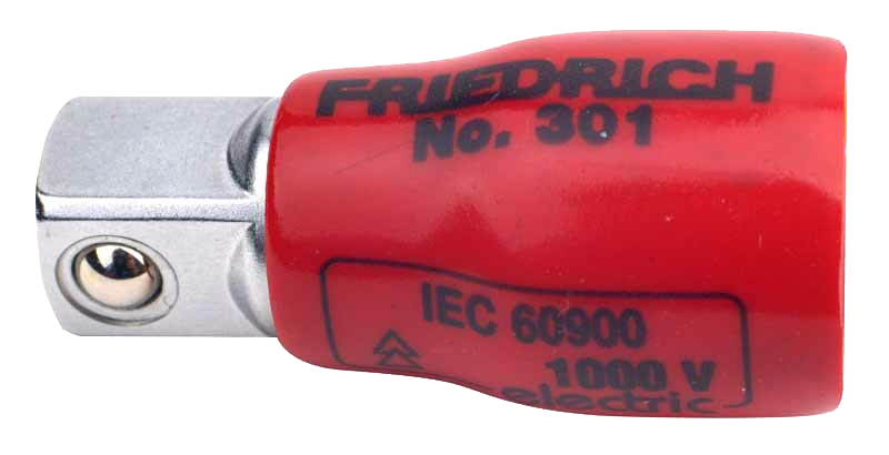 Friedrich Adapter vierkant 1/4" inwendig - vierkant 3/8" uitwendig 1000V