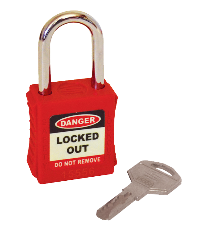 Spectrum Lockout Gelijksluitend Veiligheidshangslot 40mm rood (6mm)