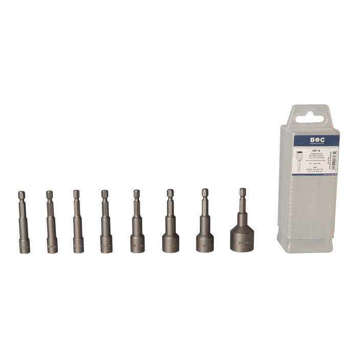 BC 1/4" Magnetische Dopsleutelinzetset RST8-65 5,5-6-7-8-10-12-13-17 x 65mm, 8-delig