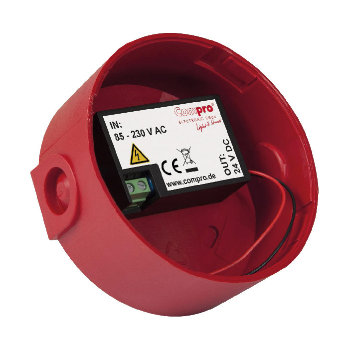 Compro Diepe Basis Signaalgever Chiasso met spanning 230V Rood