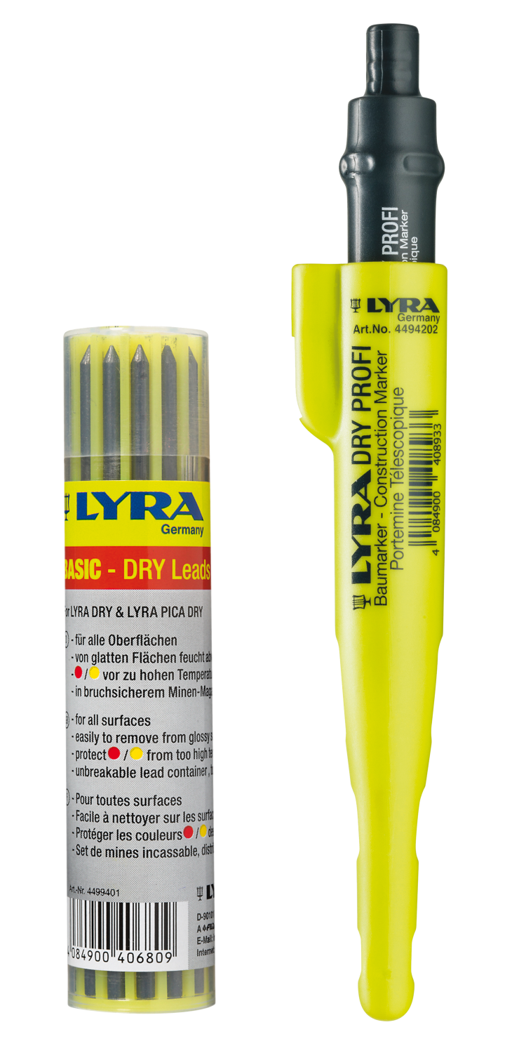 Lyra Dry Profi Vulpotlood + Dry Reservestiften Grafiet (12st)  in blister