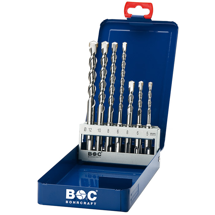BC SDS+ Hamerboorset HB7 2-snijder 5-6-8 x 110mm + 6-8-10-12 x 160mm, 7-delig