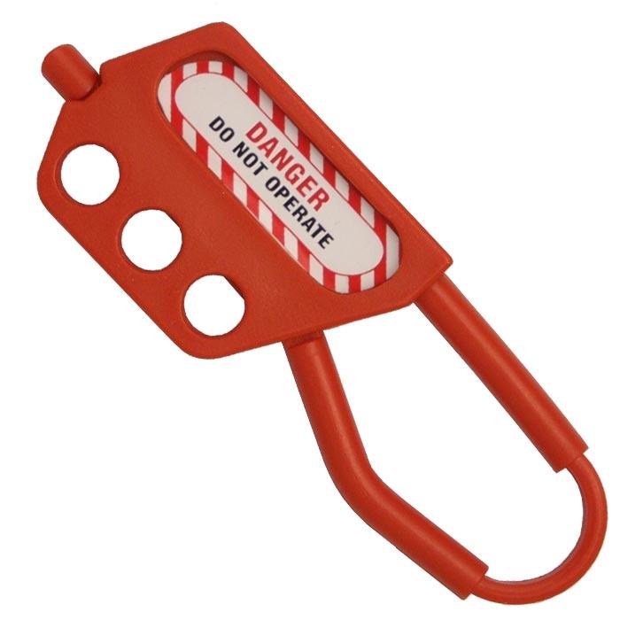 Spectrum Lockout Antistatische Hangslotbeugel Nylon 3 gat+label Ø6mm draad