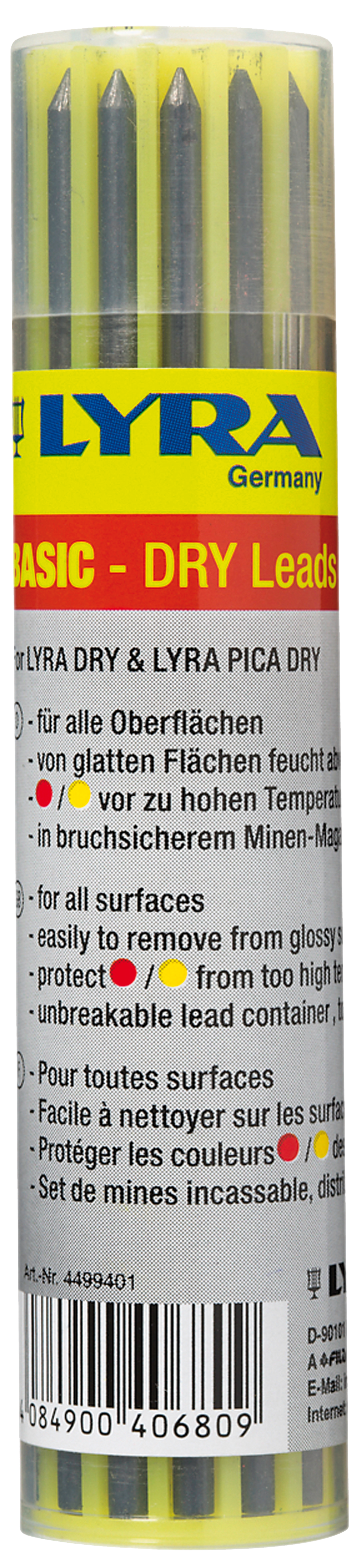 Lyra Dry Reservestiften Vulpotlood Grafiet (12st)