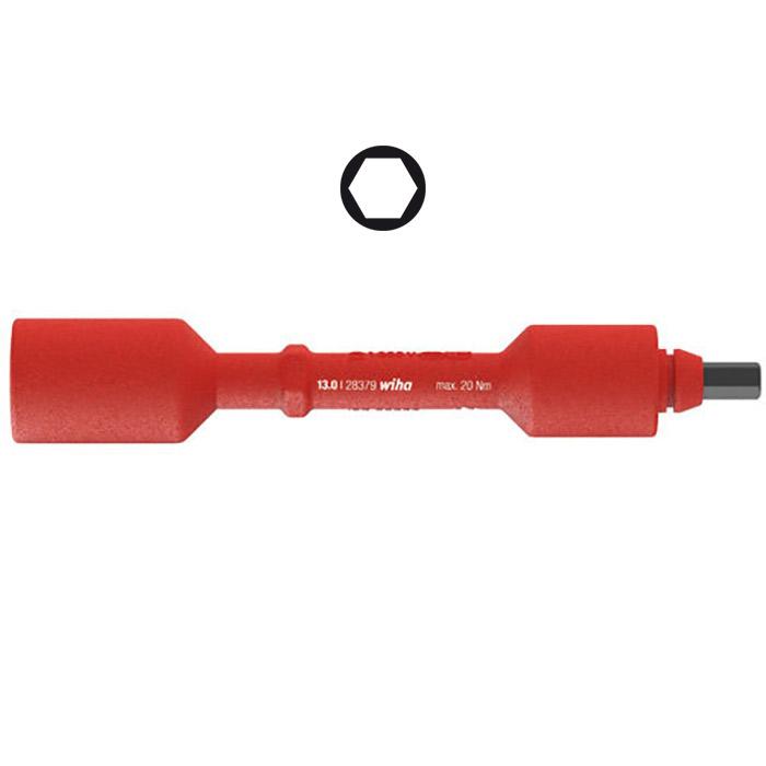 WIHA Wisselschacht Torque VDE Dwarsgreep Electric Dop 283794 7,0mm 5.0 Nm