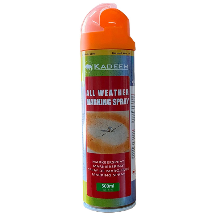 Kadeem Markeerspray All Weather 500ml Fluor Oranje