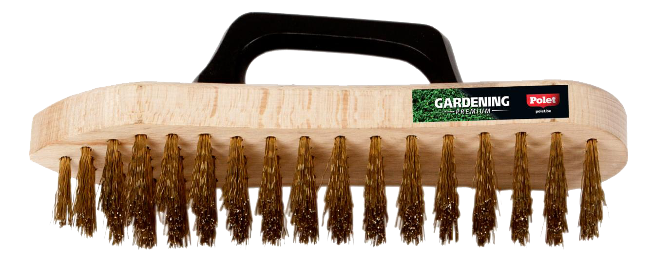 Polet Staalborstel met houten handvat