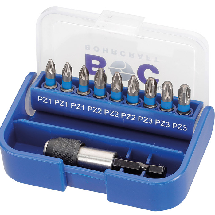 BC Bitset PB10-PZ 3 x PZ1/2/3 + houder, 10-delig