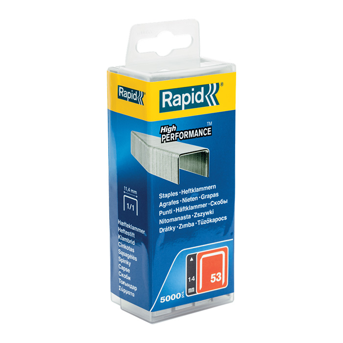 Rapid Dundraadnieten 53/14mm Gegalvaniseerd in kunststof doos (5000 stuks)