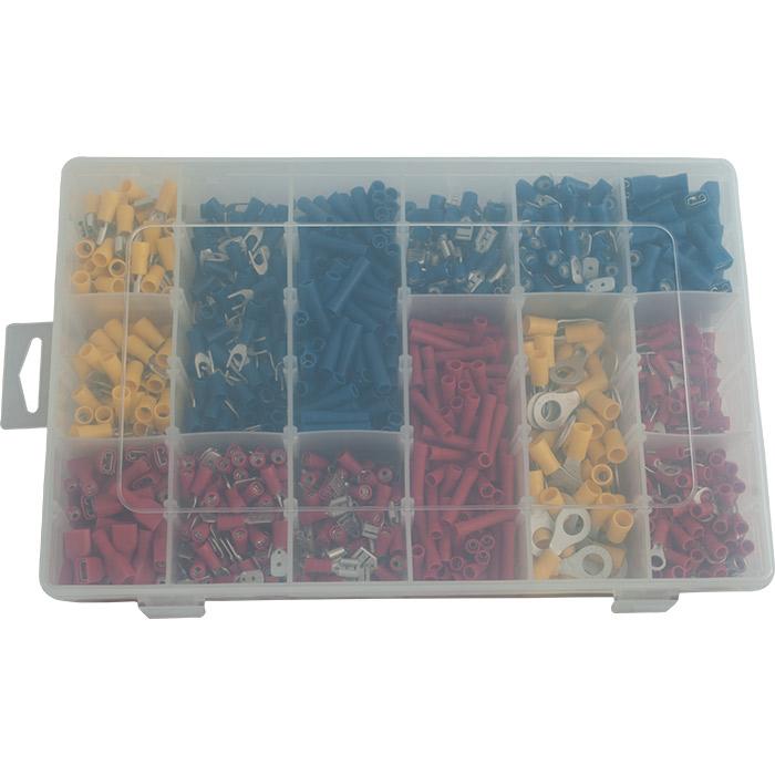 AMW-Connect Assortiment geïsoleerde Kabelschoenen, 1000-delig