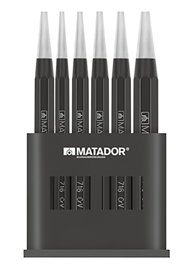 Matador Doorslagenset DIN 6458 vorm B/D 3-10mm, 6-delig