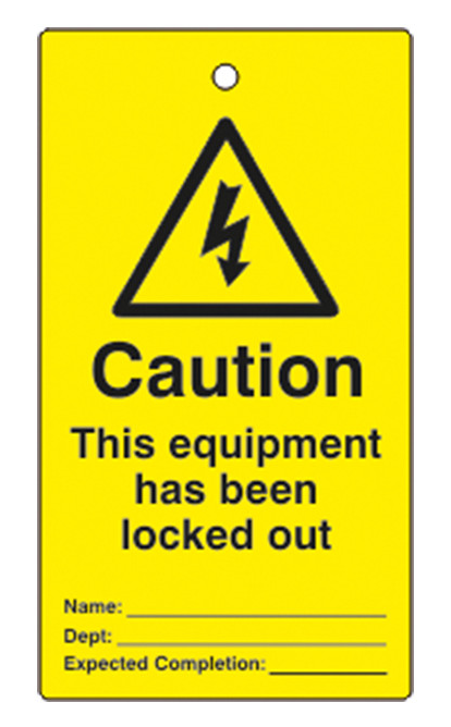 Spectrum Waarschuwing Label 75x135mm 'Locked Out' (10 stuks)