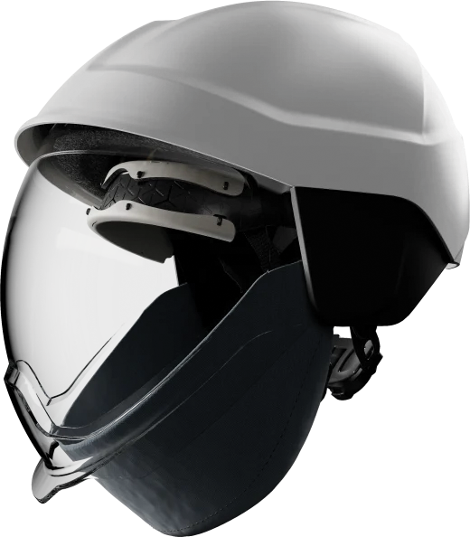 Friedrich Veiligheidshelm VDE wit met geïntegreerd vizier E-Pro Klasse 2