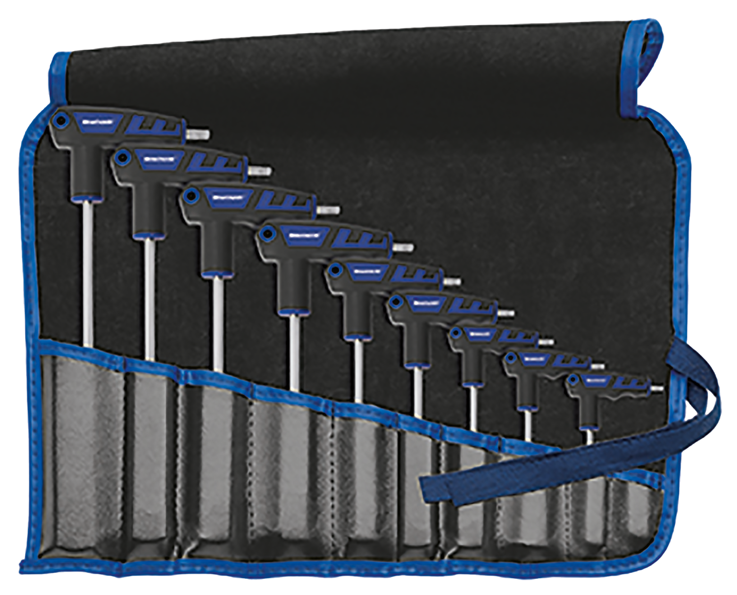 Matador T-greep TORX Sleutelset Kogelkop T10-T50 in roltas, 9-delig