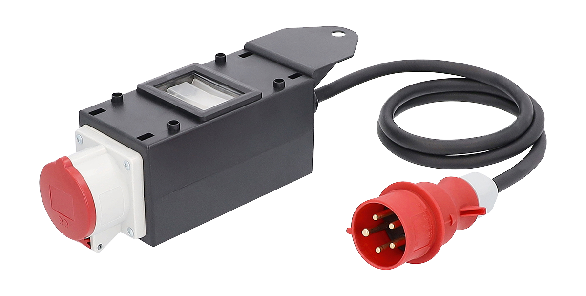 Schwabe CEE MIXO Adapter 400V/32A IP44 5-polig SPREE met kabel H07RN-F 5G2,5 1,5m