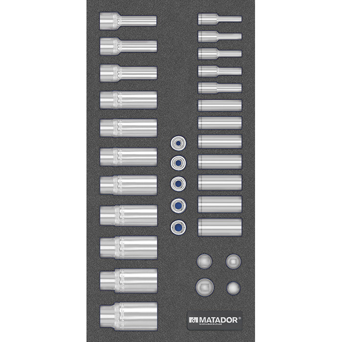 Matador MTS 1/3 Module 1/4"-3/8" Doppenset Lang 8-22mm, 32-delig
