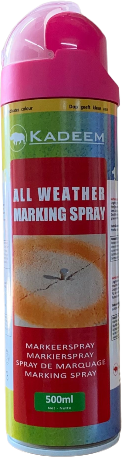 Kadeem Markeerspray All Weather 500ml Fluor Roze