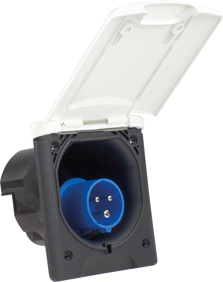 Schwabe Camping CEE Inbouwcontactdoos Pro 230V/16A IP44 3-polig Wit
