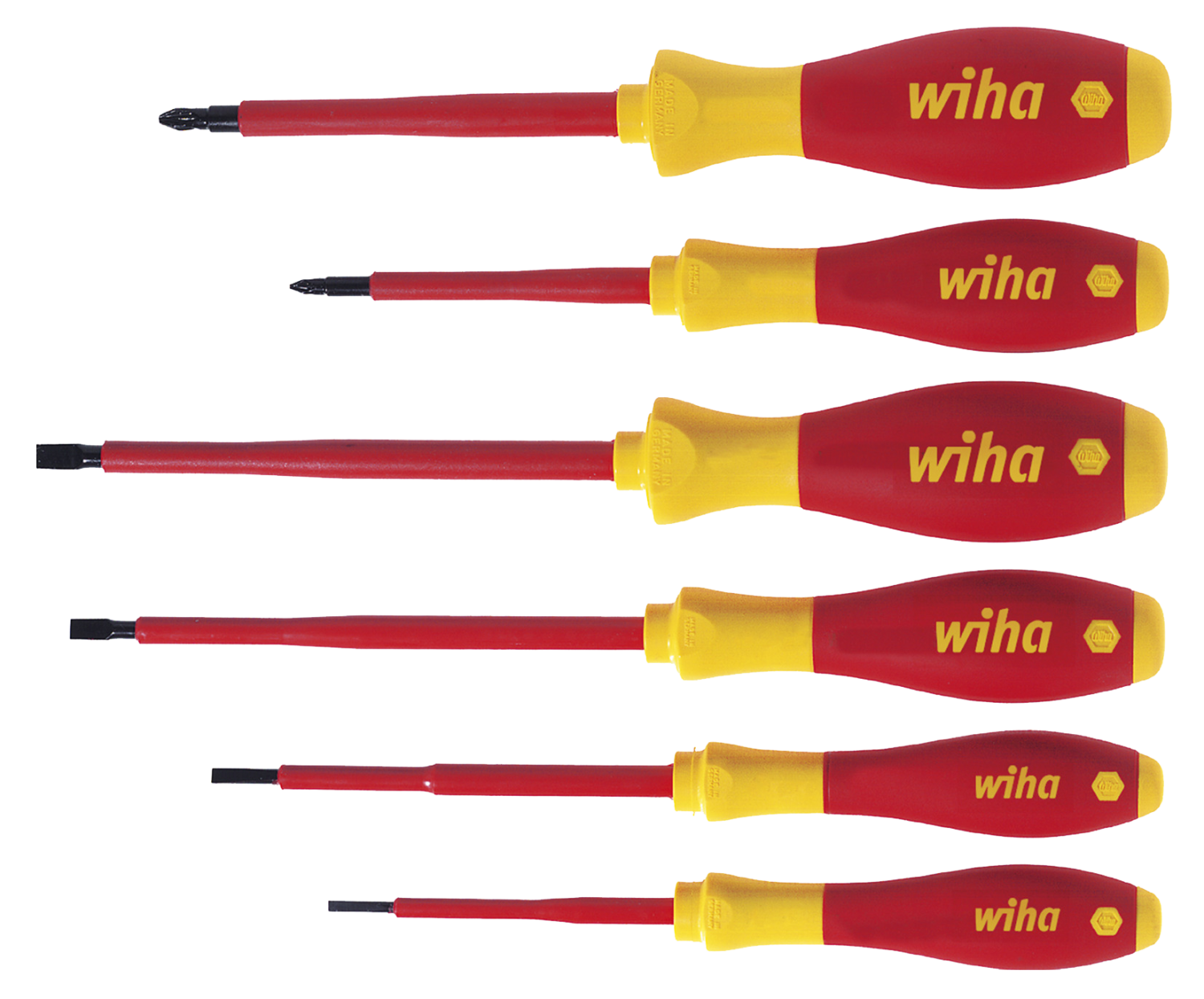 WIHA Schroevendraaierset SoftFinish Electric 1000V 320N SL/PZ, 6-delig