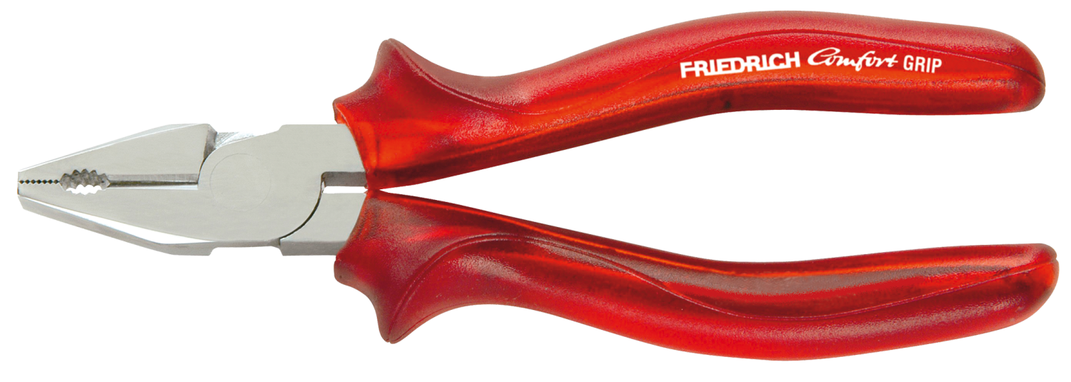 Friedrich Krachtcombinatietang rood-transparant 180mm