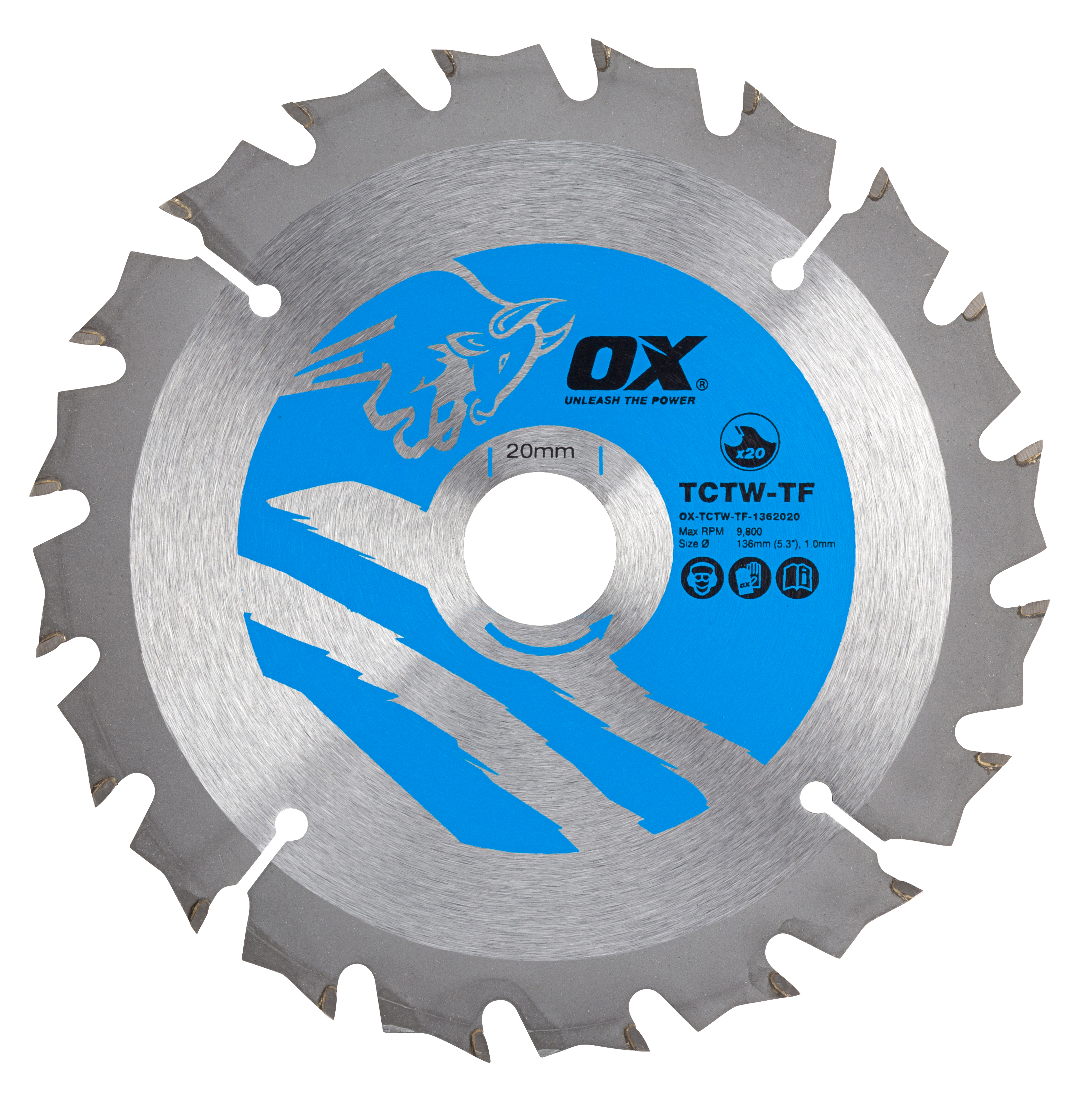 OX Cirkelzaagblad OX-TCTW-TF-1362020 Hout 136mm
