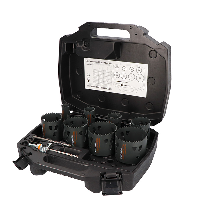 Mandrex Industrieset UltraXcut TCT MHSD1006D 25mm-83mm zeskant 8.5, 12-delig
