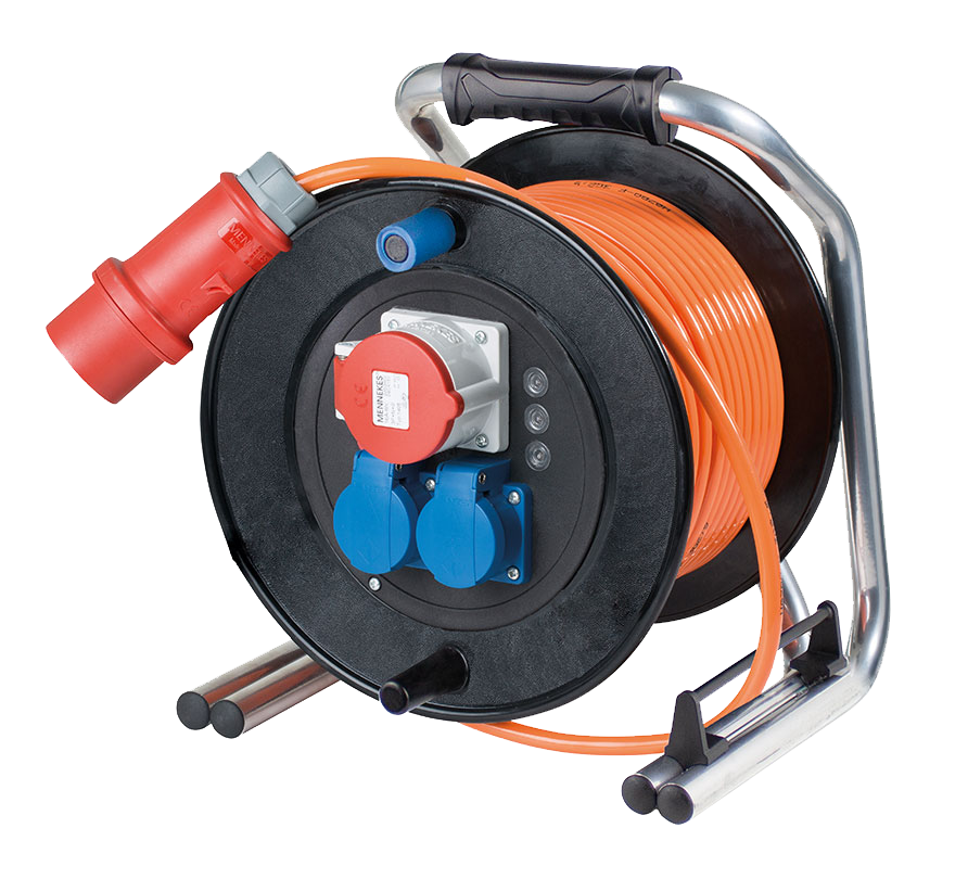 Schwabe CEE Kabelhaspel Massief Rubber 400V/16A IP54 H07BQ-F 5G2.5 30m