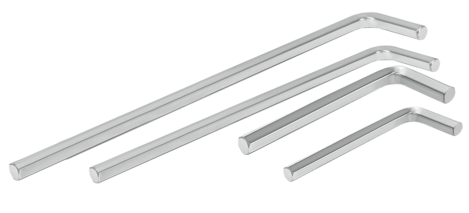 Matador Korte Inbussleutelset mat verchroomd 1,5-2-2,5-3mm, 4-delig