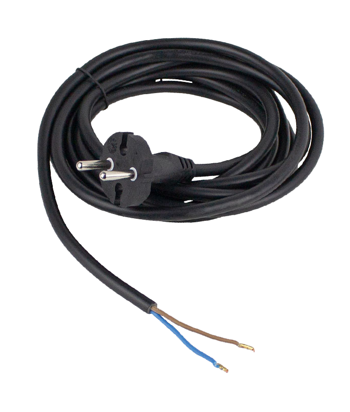 Schwabe Aansluitkabel Boormachine Vinyl zwart 230V/16A IP20 H05VV-F 2×1.0 3m