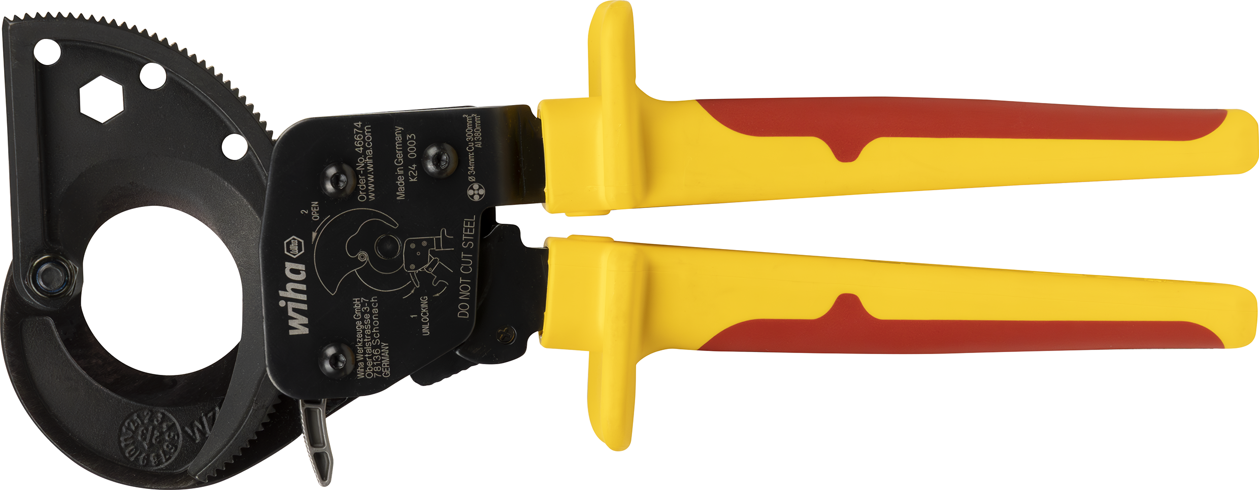 Wiha Ratelkabelschaar 1000V Z 53 0 06 Ø34mm 300mm² 275mm