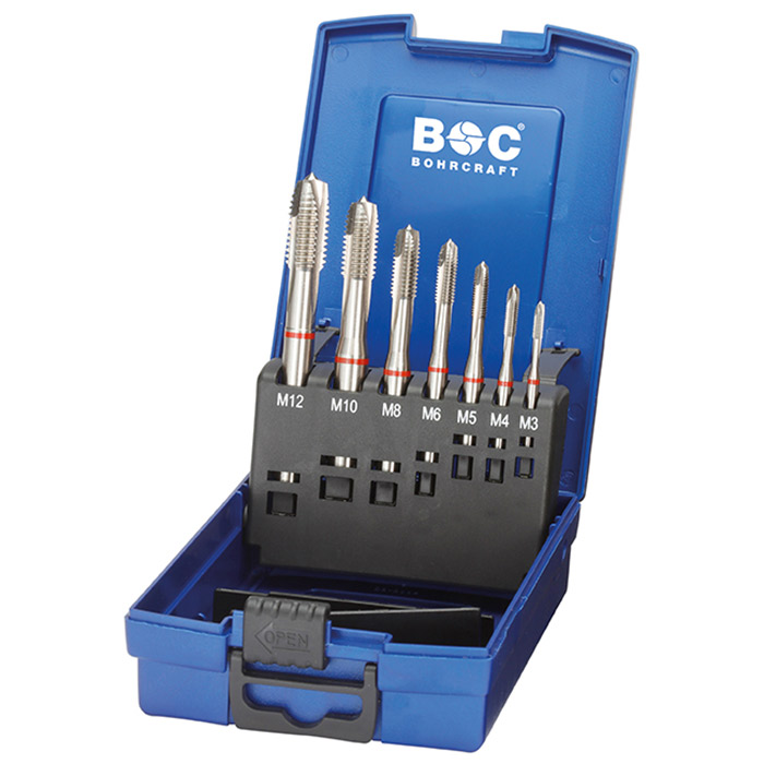 BC PP Machinetappenset Roodring HSS-E MGB 7G-K vorm B M3-M12, 7-delig