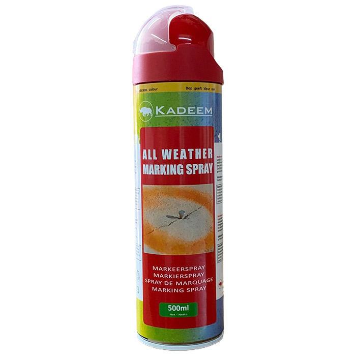 Kadeem Markeerspray All Weather 500ml Rood