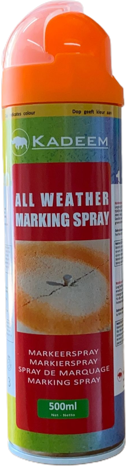 Kadeem Markeerspray All Weather 500ml Fluor Oranje