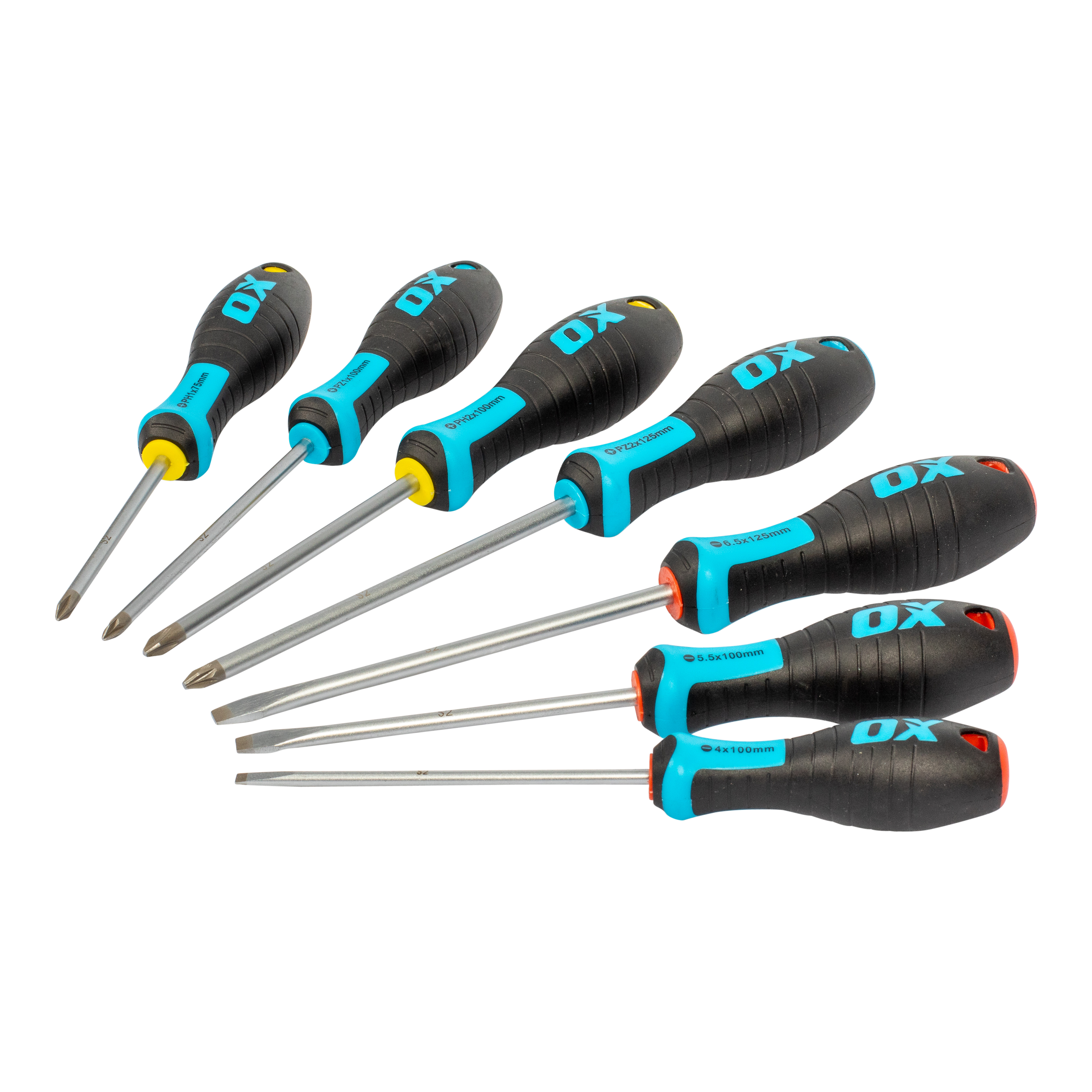 OX Pro Schroevendraaierset PH/PZ/SL, 7-delig