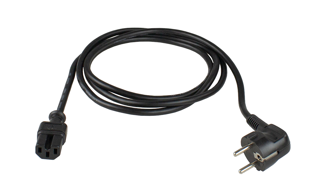 Schwabe Apparaat Aansluitsnoer 120°C Rubber 230V/10A IP20 H05RR-F 3x1,0 zwart 2m