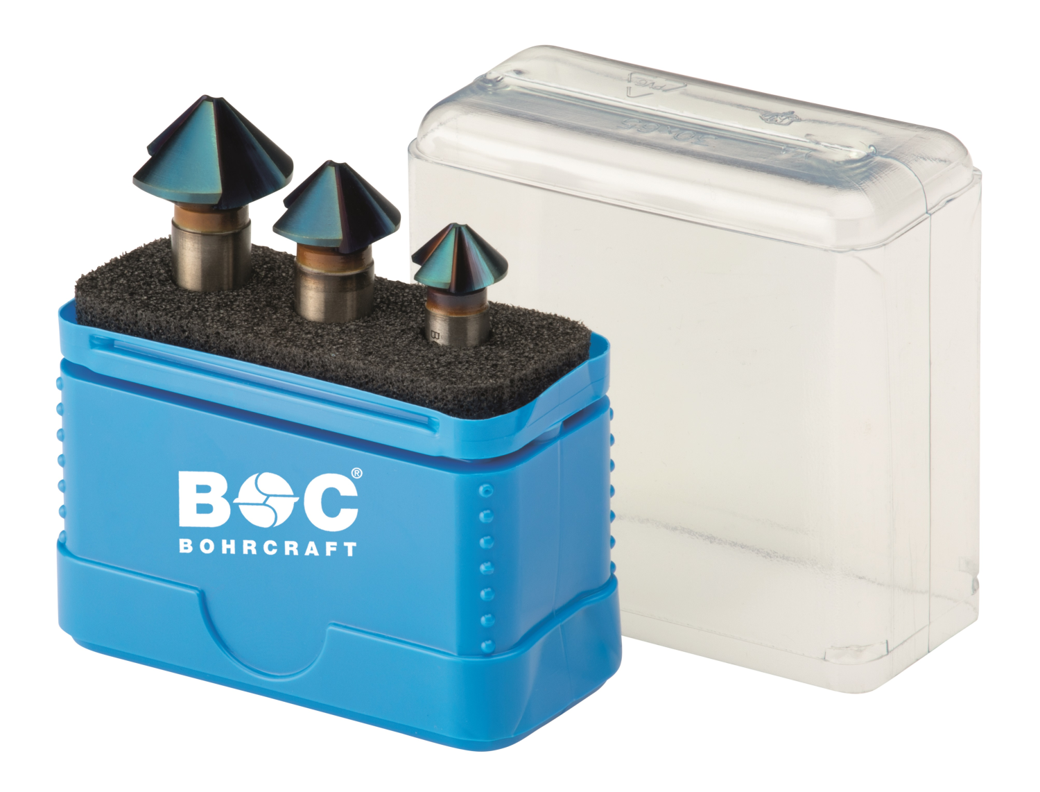 BC PP Verzinkborenset HSS-E Co 5% DIN 335C 90° Blue+ KS 3 Co UT 12,4-16,5-20,5 mm, 3-delig