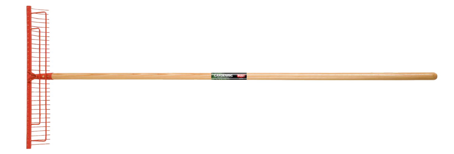 Polet Gazonhark 32T/580mm staal met steel 150cm