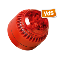 Compro Combi Signalering Rolp Solista Beacon 94dB 9-28V DC Deep Base IP65 Rood/Rood