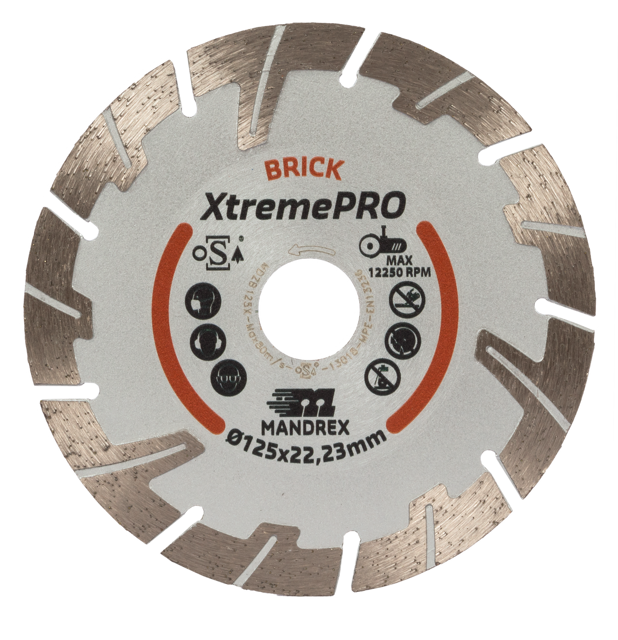 Mandrex Baksteen XtremePro Diamantzaagblad MDZB125X 125mm